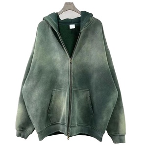 Sudadera con capucha de gran tamaño de mezcla de poliéster de 100% algodón personalizable para hombre con estampado de logotipo fresco y técnica de tejido de soplo - Product Image 1