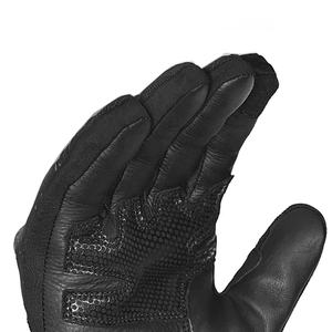 Guantes de carreras de motos Unisex de poliéster de cuero de invierno, empuñaduras impermeables compatibles con pantalla táctil corta para motocicleta - Product Image 5