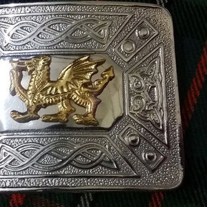 Nouvelle boucle de ceinture écossaise traditionnelle pour homme, motif dragon celtique gallois, finition chromée, bicolore, OEM ODM - Product Image 4