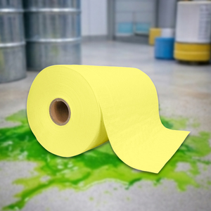 Mini-rouleau absorbant chimique jaune pour le nettoyage des déversements industriels et la protection des surfaces - Product Image 1
