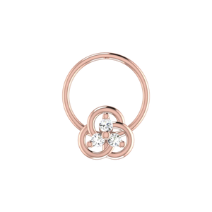SOLITAIREKART Clou de nez en or 14K avec diamant naturel de 0,038 ct, serti en grappe, bijou de piercing raffiné - Product Image 2