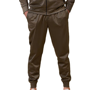 ชุดวอร์มออกกำลังกายผู้ชายแบบมีซิป โพลีเอสเตอร์ สกรีนโลโก้ส่วนตัว สำหรับวิ่งจ๊อกกิ้ง ขายส่งราคาถูก - Product Image 3