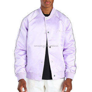 Blouson bombardier pas cher en satin personnalisé pour hommes - Product Image 5