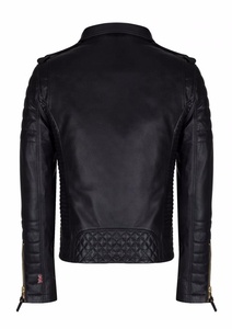Men's Leather <b>Jacket</b> Biker Motorcycle Coat Black <b>Slim</b> <b>Fit</b> Outwear <b>Jackets</b> - Product Image 2