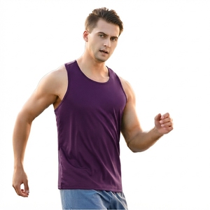 Men's Summer Sports Tank <b>Top</b> Polyester Spandex Knitted <b>Racerback</b> Sleeveless Shirt Breathable Quick Dry Running Gym Fitness - Product Image 3
