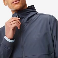 Nouvelle conception, veste coupe-vent d'hiver personnalisée en toile vintage, imperméable et respirante, col montant, à capuche, pour hommes, service OEM, extérieur