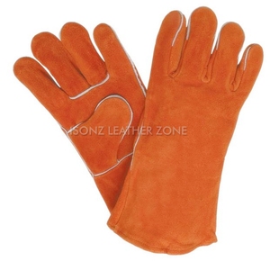 Gants de soudage en cuir de vachette résistants aux hautes températures, protection du travail, longs, sans couture, doublés de polaire, doux, résistants à l'usure, gants de sécurité - Product Image 6