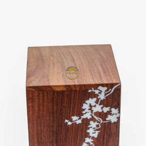 AYAANS Rosewood wooden Hand Carved Wooden Hot Selling cremation Urn Box for Adult Ashes Wholesale Cremation Urns (6X6X11)IN - Product Image 5