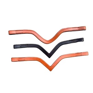 Diademas de cuero premium para caballo en negro, marrón y tostado, de todas las formas y tamaños personalizados, para brida inglesa, disponibles a precio de fábrica. - Product Image 5
