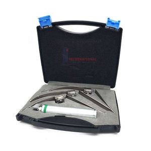 Ensemble LED VET Combo à succès pour l'intubation d'urgence en anesthésie : Laryngoscope avec 3 lames Macintosh et 3 lames Miller en acier inoxydable - Product Image 3