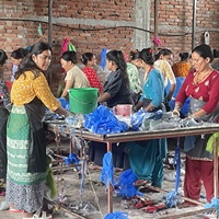 El Yapımı Nepal Yüksek Kaliteli Keçe Modern Hafif Noel Ağacı Boncukları İşlemeli Noel Partisi Süsü Mükemmel Hediye