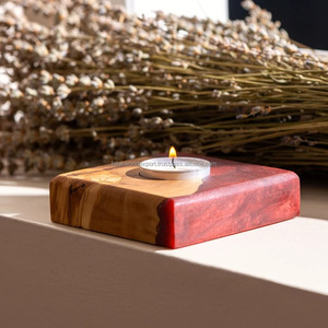 Merveilleux design en bois avec bougeoir époxy de haute qualité et look unique pour la décoration de la maison par FWE - Product Image 3