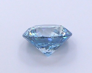Diamant CVD créé en laboratoire, taille ronde, couleur bleu vif fantaisie, clarté VS1, polissage excellent, qualité supérieure, pierre non montée pour bague. - Product Image 2