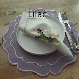 Embroidered Cotton Linen <b>Placemats</b>: Colorful Dining Table Decoration cocktail napkin fathers day gift Set - Product Image 4