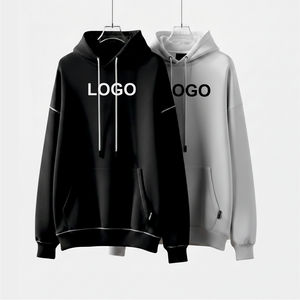 Sudadera con Capucha Unisex de Invierno, Color Sólido, con Logotipo Personalizado, Mezcla de Algodón y Felpa Suave, Detalle de Costura Limpia, Estilo Urbano Moderno - Product Image 1