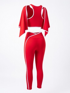 ชุดโยคะ 3 ชิ้นสำหรับผู้หญิง แบบไร้ตะเข็บ ยืดหยุ่นสูง แห้งเร็ว เหมาะสำหรับออกกำลังกาย วิ่ง เล่นกีฬา ฟิตเนส เสื้อผ้าผู้หญิง - Product Image 3