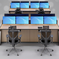 Console de contrôle industrielle, poste de travail d'opérateur, table de centre de commande, mobilier de salle de contrôle et de surveillance de sécurité