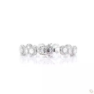 Moissanite Diamond Bracelet for Women and <b>Men</b>, Mix Cut Diamond 18k White Bracelet For Wedding, Solid Gold moissanite Bracelet - Product Image 2