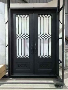 Royal Luxury KHP-DG-003 Traditional Wrought Iron Entrance Gate Modern Design <b>Swing</b> Open Style Rust-Resistant Powder-Coated - Product Image 2
