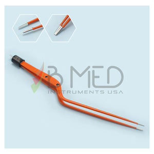 Pinzas Bipolares Antiadherentes Hardy Bayonet Aisladas de 8, 12 y 1 mm con Gancho Angulado de 4 mm y Succión, Instrumento Quirúrgico para Laparoscopia - Product Image 1