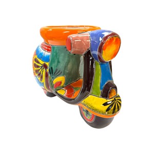 Hand-Painted Pine Wood Bohemian Mandala <b>Planter</b> Box - Wholesale Folk Art - Product Image 1