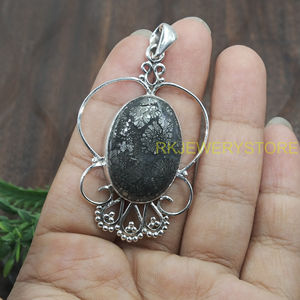 Colgante de Plata de Ley 925 con Marcasita, Diseño Ovalado Vintage Hecho a Mano, Joyería Elegante, Regalo para Mujer, Collar para Hermana - Product Image 2