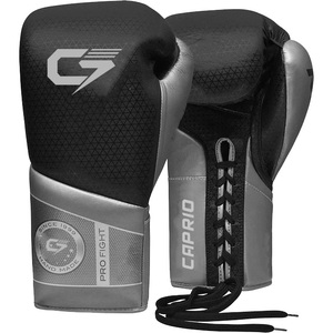 Gants de boxe noirs et or légers, respirants, à lacets, en cuir PU, pour entraînement et sparring, avec logo personnalisé, OEM, marque privée pour hommes et femmes - Product Image 5