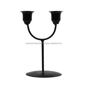 Bougeoir en fer de la meilleure qualité avec deux bras pour les fêtes et les événements spéciaux à prix raisonnable du fournisseur - Product Image 6