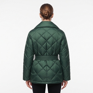 High Quality <b>Women's</b> <b>Quilted</b> Belt <b>Jacket</b> Warm <b>Lightweight</b> Puffer Coat Winter Casual Insulated Cold Weather Outerwear - Product Image 6