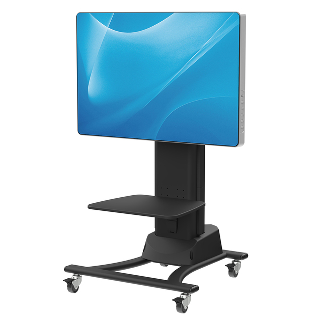 Remote Control Mobile Motorized TV Stand Video Conferencing LCD Flat Panel Cart Fits 27-60 Inch LCD TV
