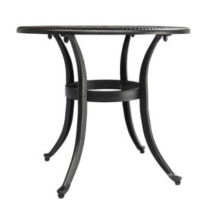 Phoenix Cast Aluminum Round Table Black Outdoor Bar Table Patio End Side Table Cocktail Table Stylish Tables Collection - Product Image 3