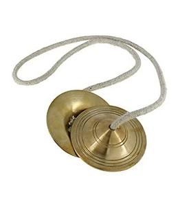 Elegante par de manjeeras de latón, perfecto para meditación, sesiones de bhajan y entretenimiento en reuniones de música étnica. - Product Image 3