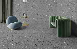 Carreaux vitrifiés de haute qualité à motif moucheté 600x1200mm, antidérapants, pour salle de bain et cuisine, style terrazzo luxueux, en céramique - Product Image 3