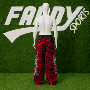 Pantalones Deportivos Anchos con Estampado de Leopardo Rojo Personalizados para Hombre, Estilo Y2K, Holgados, con Diseño Gráfico, Joggers Hip Hop, Pantalones Deportivos Sueltos - Product Image 3