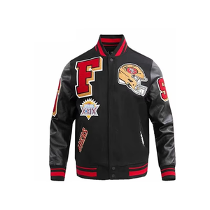 Custom Chenille Embroidery Front Reversible Windproof Breathable Premium Quality Winter Men's Varsity Jackets - Product Image 1