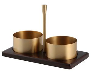 Tazón Decorativo de Acero Inoxidable con Base de Mármol y Baño de Oro, para Servir Nueces, Helado, Frutos Secos, Decoración para el Hogar - Product Image 1