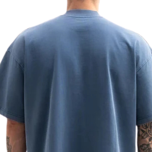 T-shirt Homme Coupe Décontractée Coton Premium Épais Col Rond Manches Courtes Style Boxy Décontracté Streetwear Vêtement Vierge Vente en Gros - Product Image 4