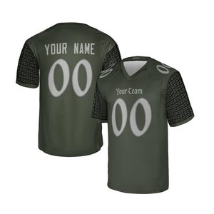 Custom Sublimated American Football Jersey <b>Men's</b> Short Sleeve V-Neck Breathable Mesh Team Name Custom Number Printed All Seasons - Product Image 1