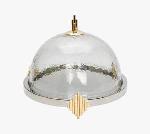 Calentador de Alimentos Metálico con Diseño Árabe, Acabado Brillante Pulido, Hecho a Mano, Elegante Plato para Servir Comida Caliente - Product Image 5
