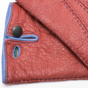 Gants de conduite convertibles en cuir de vachette marron, design mitaines pliables pour la conduite en extérieur, les voyages et la protection hivernale - Product Image 2