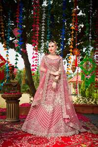 Luxurious Roop Designer Heavy Bridal Attire Full Jarkhan Stonework Blouse <b>Dupatta</b> Elegant Dress for Brides - Product Image 2