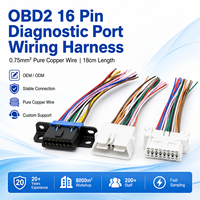 Connecteur de diagnostic OBD universel personnalisé 16 broches, ligne complète mâle-femelle pour voitures
