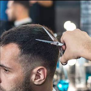 Ciseaux de coiffure professionnels en acier inoxydable, lame tranchante, pour droitiers, manche moyen - Product Image 3