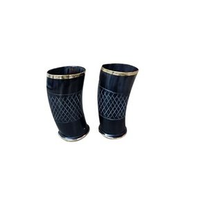 Drinking Horn Beer Glass Tumbler Cup Viking Handmade Indian Horn Cup Drinking Horn Glass for Parties & <b>Wedding</b> - Product Image 3