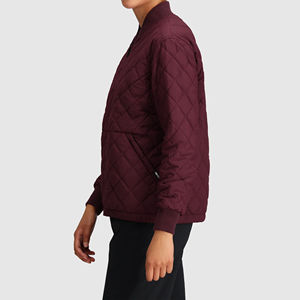 Chaqueta Bomber Suave para Mujer, Interior Liso, Puños y Cuello Acanalados, Prenda Exterior Ligera, Estilo Chaqueta Bomber para Mujer - Product Image 3