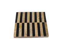Sous-verre en MDF fait main avec incrustation en résine époxy, logo personnalisé, pour café, thé, décoration maison, hôtel, restaurant, vente en gros