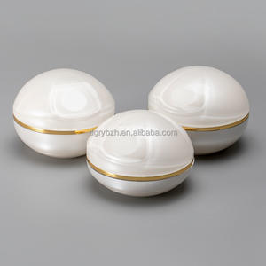 맞춤형 빈 크리에이 티브 라운드 그릇 모양의 스킨 케어 크림 항아리 럭셔리 30g 50g 골든 칼라와 아크릴 화장품 항아리 - Product Image 1