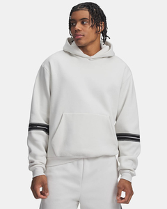 Sudadera Blanca para Hombre, Diseño Moderno, Corte Regular, Forro Polar, Bolsillo Tipo Canguro, Diseño de Manga con Bolsillo, Ropa Casual de Otoño, Color Sólido Digital - Product Image 1