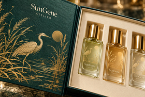 Caja de Embalaje Personalizada para Perfumes, Estilo Libro con Bisagras, Jade Heron - Product Image 3