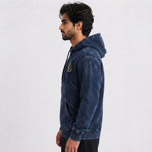 Sudaderas con Capucha para Hombre de Alta Calidad, Estilo Urbano, Lavado Ácido, Textura Lavada, Ajuste Cómodo, Costuras Duraderas, Aspecto Elegante, OEM - Product Image 4